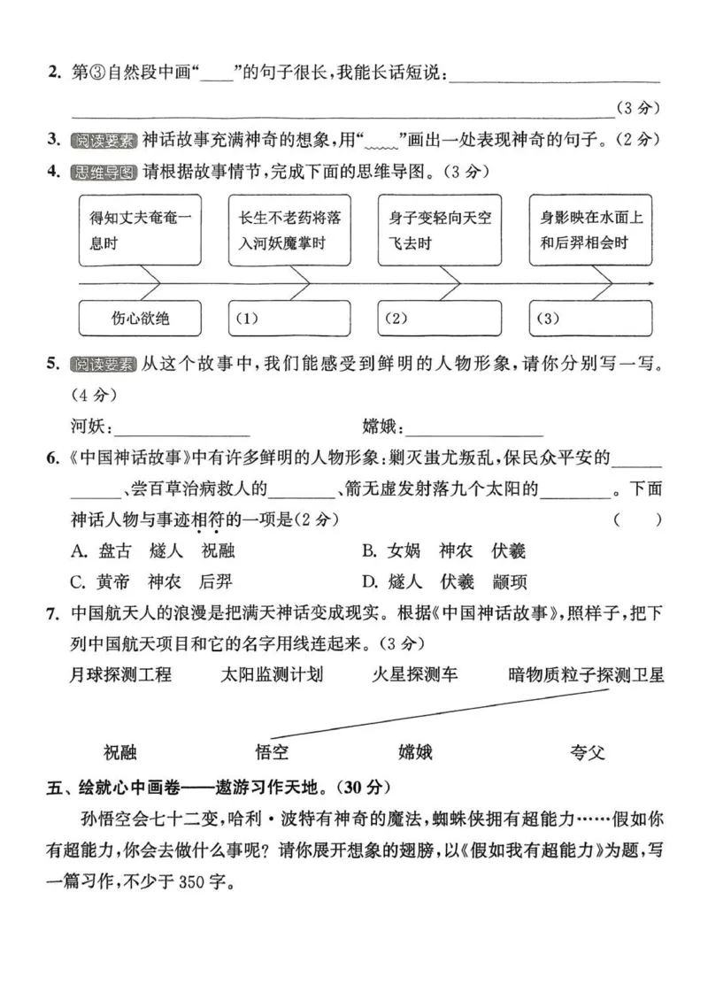 四年级语文人教版上册25秋《拔尖特训》拔尖测评_25秋《拔尖特训》小学语数英各版本_1-6年级语文人教版上册25秋《拔尖特训》_四年级语文人教版上册25秋《拔尖特训》