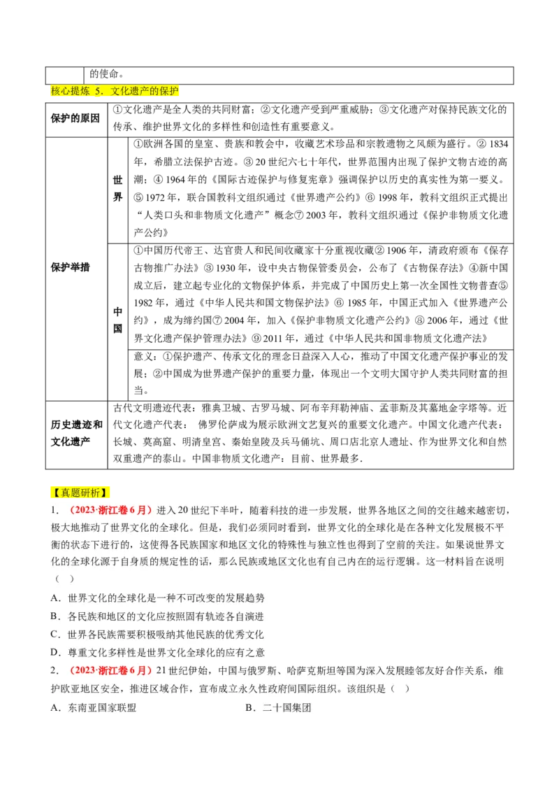 专题13世界大战与世界格局的演变（讲义）（原卷版）_07高考历史_2024年新高考资料_2.2024二轮复习_2024年高考历史二轮复习讲练测（新教材新高考）