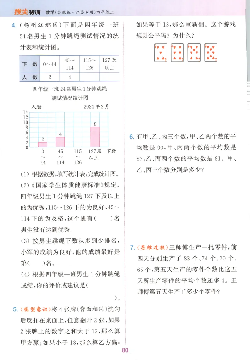 四年级数学苏教江苏专版上册25秋《拔尖特训》_25秋《拔尖特训》小学语数英各版本_1-6年级数学苏教江苏专版上册25秋《拔尖特训》_四年级数学苏教江苏专版上册25秋《拔尖特训》