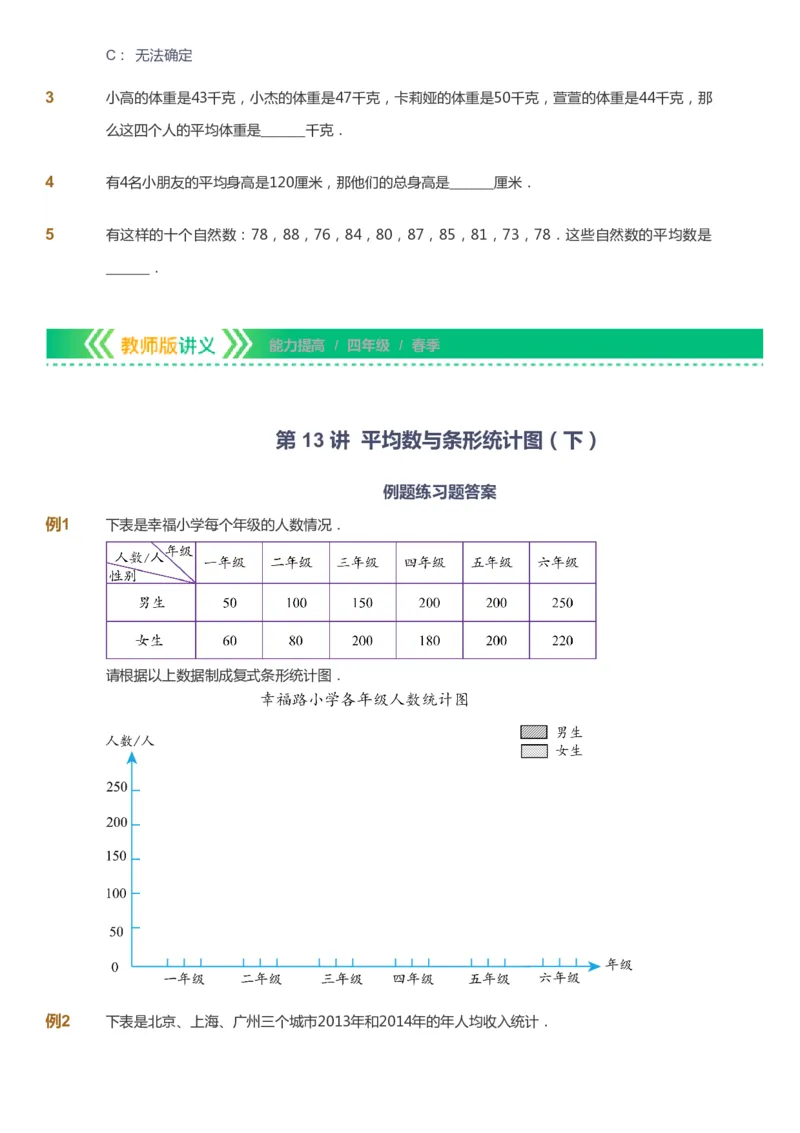 课本+自我巩固+课堂落实-gs_《爱学习》小学初中数学和奥数资料_高斯数学爱学习课件_1人教小学能力提高_4年级能力提高课件春秋寒暑_春爱学习数学4阶能力提高-gs出品