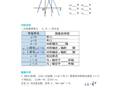 2.2第5课时二次函数y=ax2+bx+c的图象与性质导学案_北师大初中数学_9下-北师大版初中数学_01课件+教案+学案新课标_导学案_2.BS九下第二章二次函数