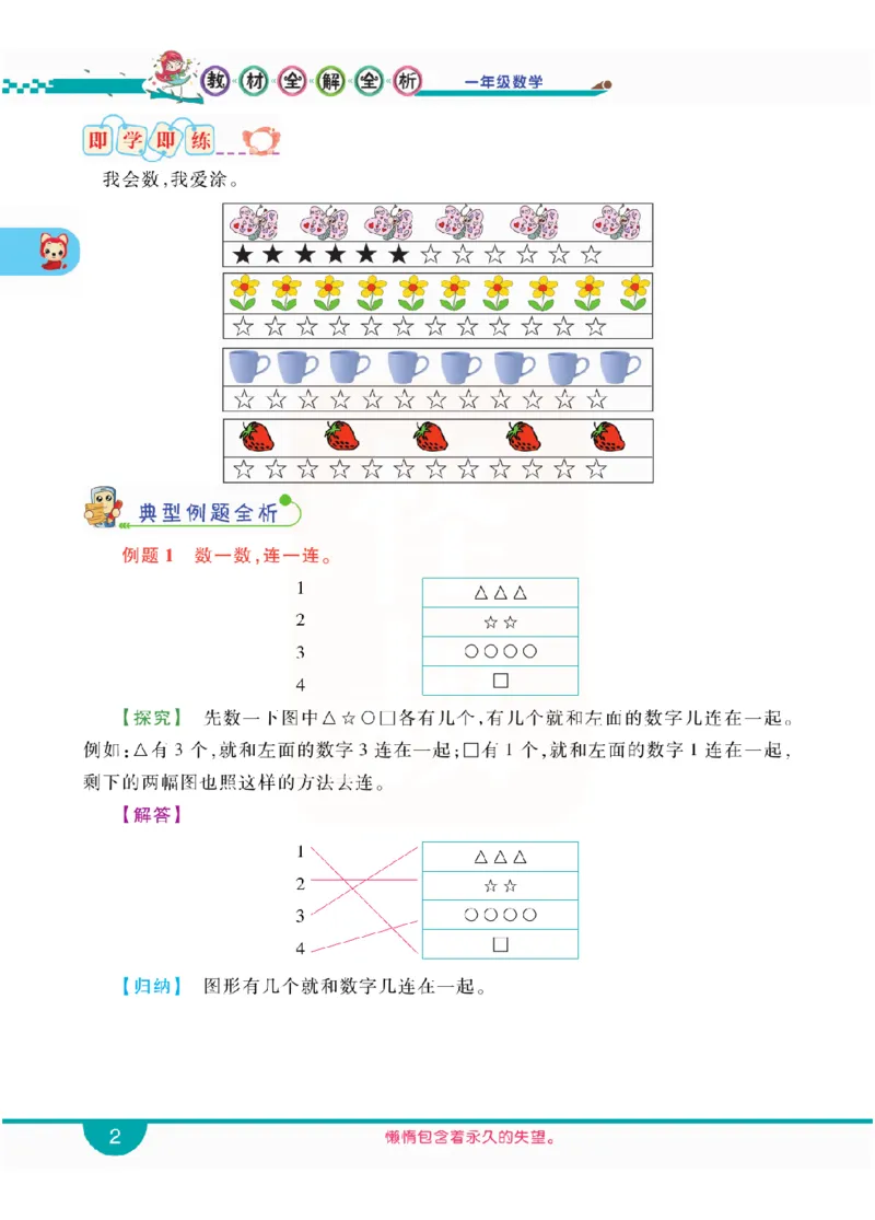 小学教材全解全析-人教数学1上_《教材全解》小学1-6年级_《小学教材全解全析》_1-6年级上册_数学