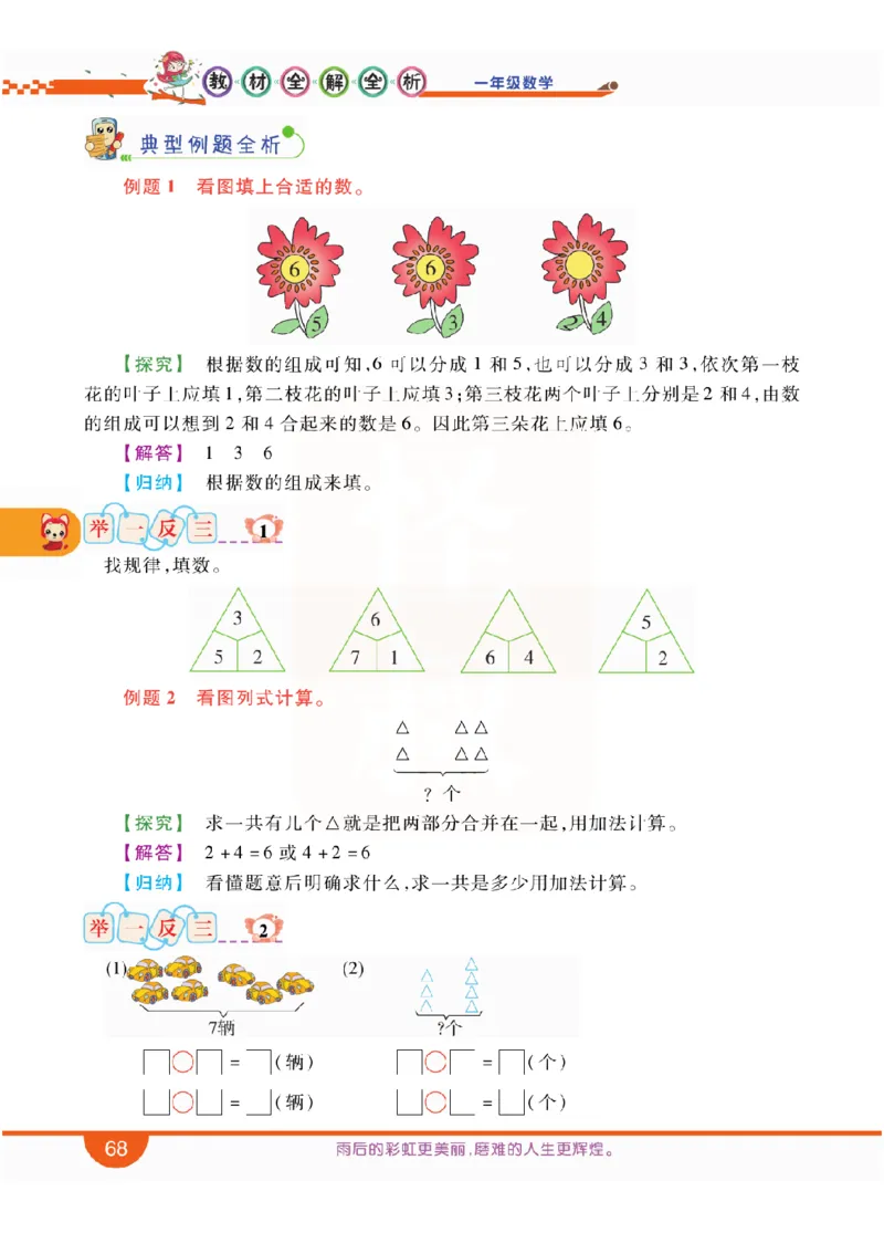 小学教材全解全析-人教数学1上_《教材全解》小学1-6年级_《小学教材全解全析》_1-6年级上册_数学