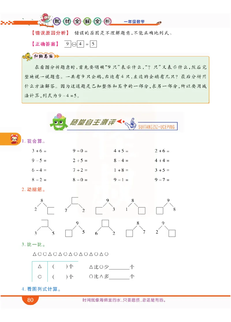 小学教材全解全析-人教数学1上_《教材全解》小学1-6年级_《小学教材全解全析》_1-6年级上册_数学