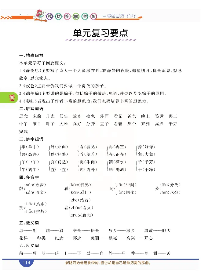小学教材全解全析-语文1下_《教材全解》小学1-6年级_《小学教材全解全析》_1-6年级下册_语文