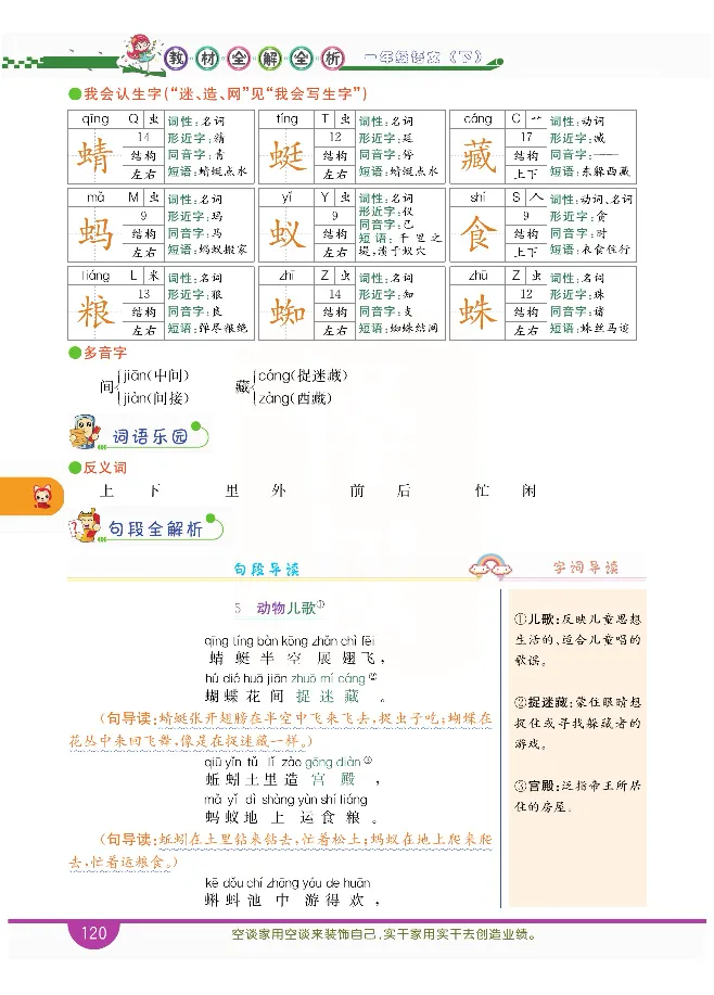 小学教材全解全析-语文1下_《教材全解》小学1-6年级_《小学教材全解全析》_1-6年级下册_语文