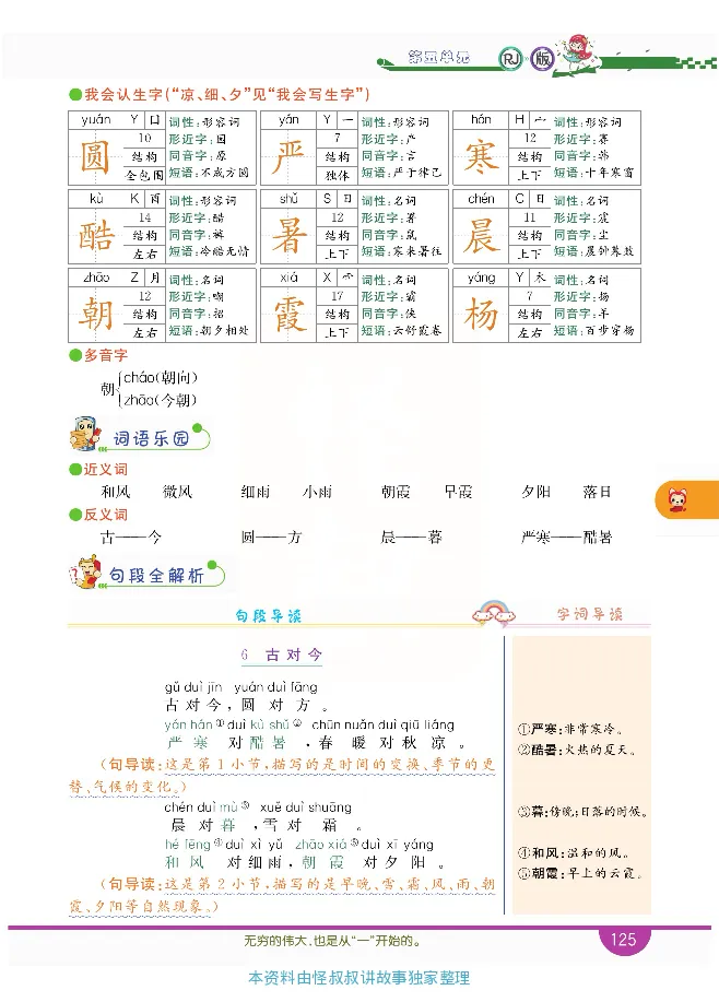 小学教材全解全析-语文1下_《教材全解》小学1-6年级_《小学教材全解全析》_1-6年级下册_语文