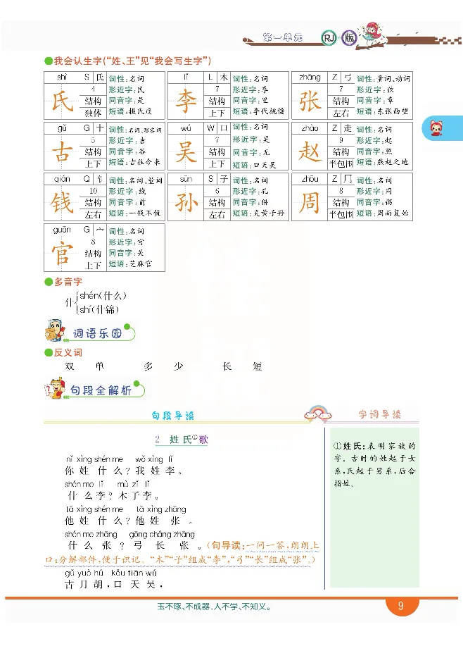 小学教材全解全析-语文1下_《教材全解》小学1-6年级_《小学教材全解全析》_1-6年级下册_语文