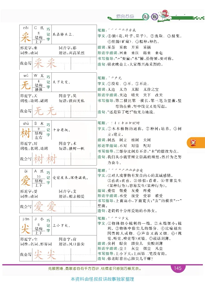 小学教材全解全析-语文1下_《教材全解》小学1-6年级_《小学教材全解全析》_1-6年级下册_语文