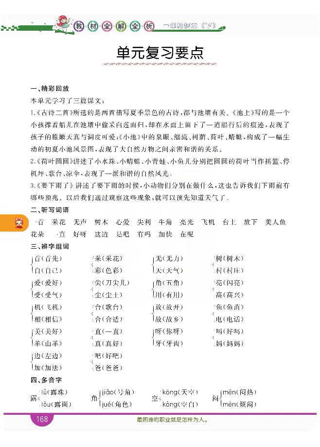 小学教材全解全析-语文1下_《教材全解》小学1-6年级_《小学教材全解全析》_1-6年级下册_语文