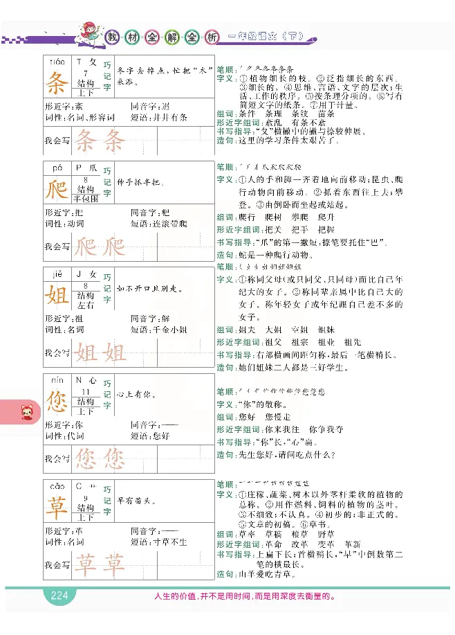 小学教材全解全析-语文1下_《教材全解》小学1-6年级_《小学教材全解全析》_1-6年级下册_语文