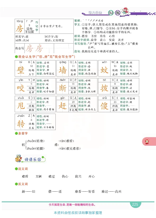 小学教材全解全析-语文1下_《教材全解》小学1-6年级_《小学教材全解全析》_1-6年级下册_语文