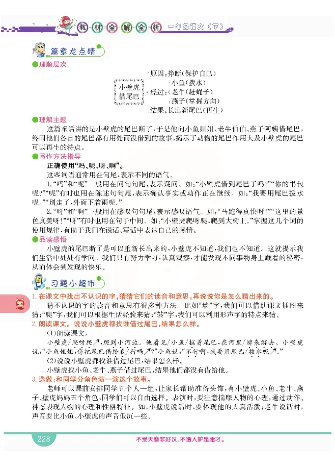 小学教材全解全析-语文1下_《教材全解》小学1-6年级_《小学教材全解全析》_1-6年级下册_语文