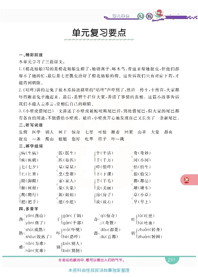 小学教材全解全析-语文1下_《教材全解》小学1-6年级_《小学教材全解全析》_1-6年级下册_语文