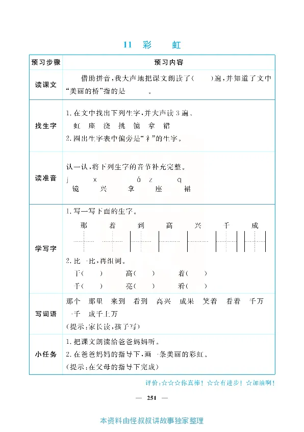 小学教材全解全析-语文1下_《教材全解》小学1-6年级_《小学教材全解全析》_1-6年级下册_语文