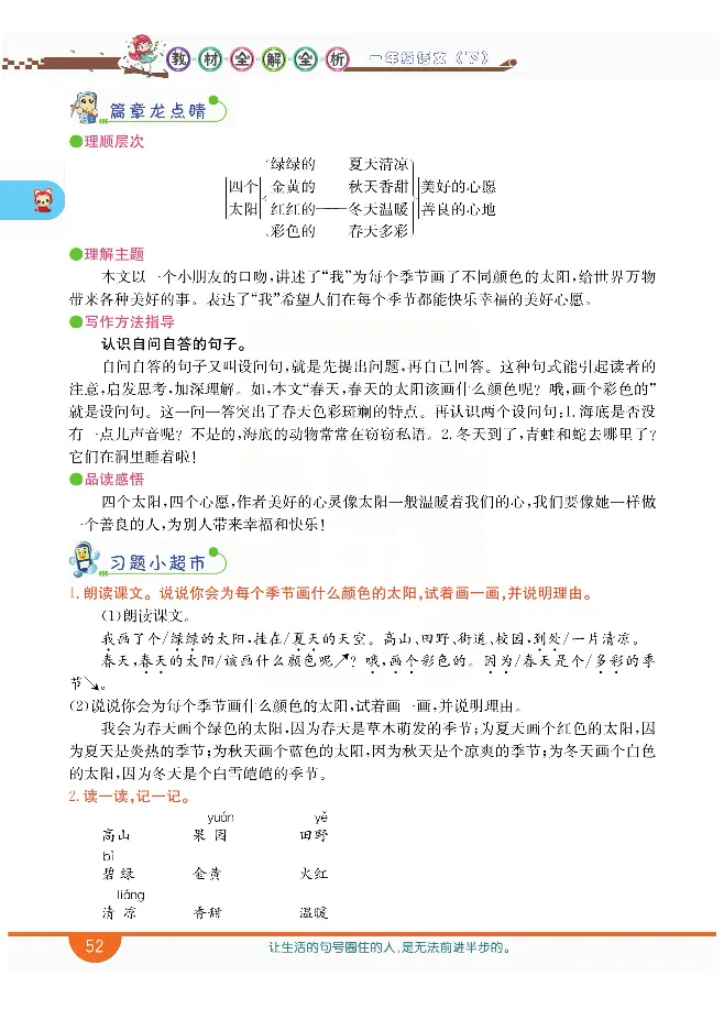 小学教材全解全析-语文1下_《教材全解》小学1-6年级_《小学教材全解全析》_1-6年级下册_语文