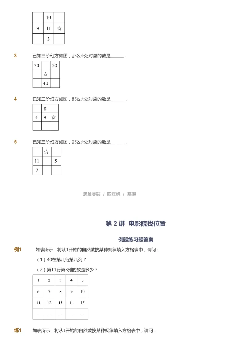 课本+自我巩固+课堂落实_《爱学习》小学初中数学和奥数资料_高斯数学爱学习课件_3奥数思维突破_高斯爱学习思维突破奥数1-6阶四季版34年级_4年级思维突破春秋寒暑课件