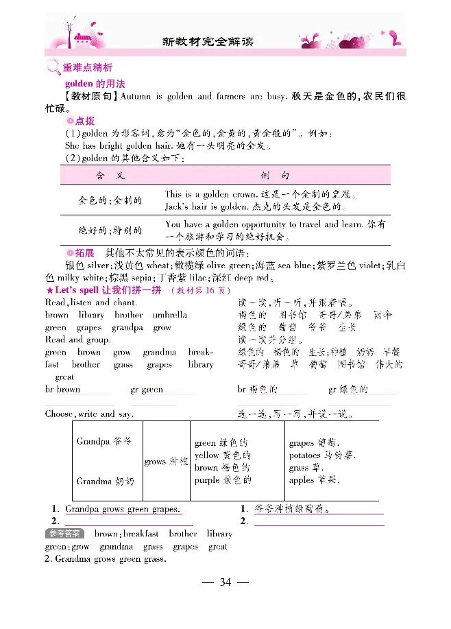 新教材完全解读人教pep英语5年级下_《教材全解》小学1-6年级_《新教材完全解读》_小学英语