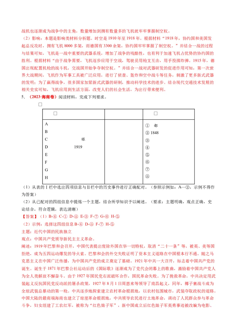 专题13世界大战与世界格局的演变（讲义）（解析版）_07高考历史_2024年新高考资料_2.2024二轮复习_2024年高考历史二轮复习讲练测（新教材新高考）