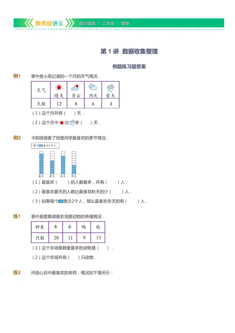 课本+自我巩固+课堂落实-gs_《爱学习》小学初中数学和奥数资料_高斯数学爱学习课件_1人教小学能力提高_2年级能力提高春秋寒暑课件_春高斯数学2阶能力提高-gs出品