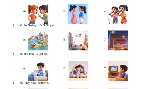 Unit3第1课时PartALet&rsquo;stalk&Chooseandsay(分层作业)英语人教PEP版四年级下册（新教材）_4下-新英语人教PEP版（2026持续更新）_01课件+教案+学习任务单+练习（更新完第4单元）_4分层作业