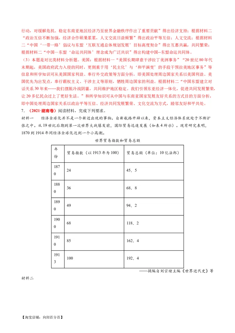 专题13世界大战与世界格局的演变（练习）（解析版）_07高考历史_新高考复习资料_2024年新高考复习资料_二轮复习资料_2024年高考历史二轮复习讲练测（新教材新高考）_配套练习