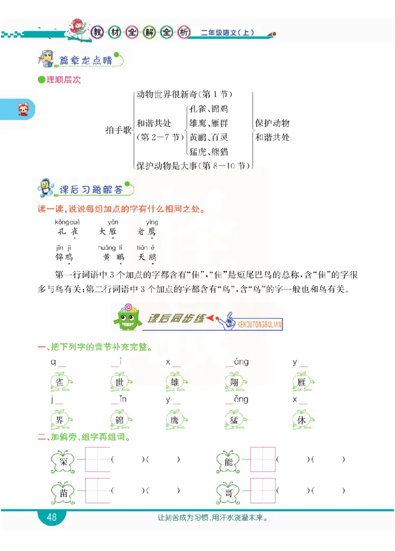 小学教材全解全析-语文2上_《教材全解》小学1-6年级_《小学教材全解全析》_1-6年级上册_语文