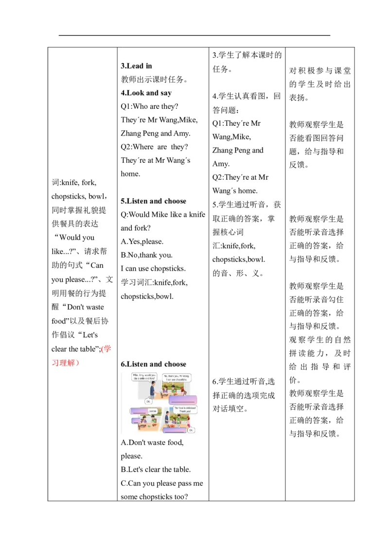 Unit6Fromfarmtotable单元整体教学设计表格式（5课时）_4下-新英语人教PEP版（2026持续更新）_04教案（多套齐全）_单元整体教学设计表格式（5课时）