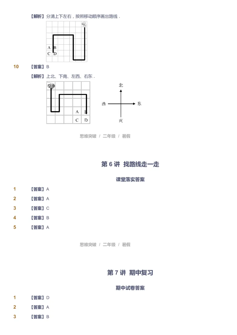 课本+自我巩固+课堂落实（答案）_《爱学习》小学初中数学和奥数资料_高斯数学爱学习课件_3奥数思维突破_高斯爱学习思维突破奥数1-6阶四季版12年级_2年级思维突破春秋寒暑课件_264