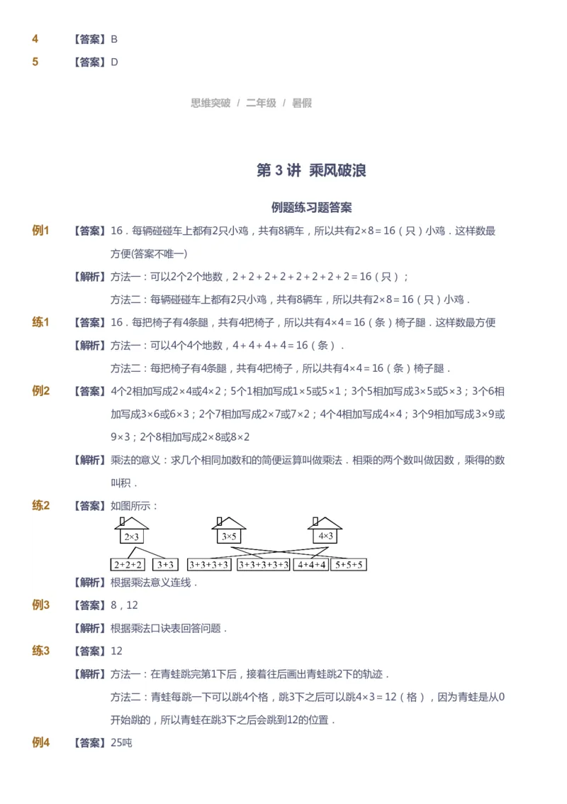 课本+自我巩固+课堂落实（答案）_《爱学习》小学初中数学和奥数资料_高斯数学爱学习课件_3奥数思维突破_高斯爱学习思维突破奥数1-6阶四季版12年级_2年级思维突破春秋寒暑课件_264