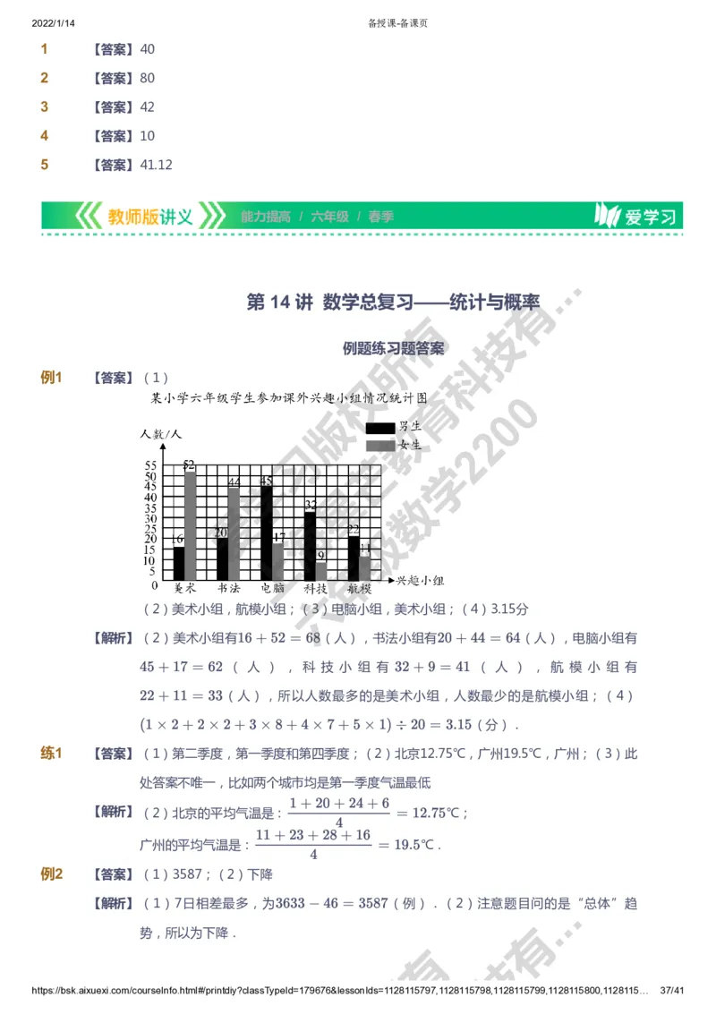 课本+自我巩固+课堂落实（答案）-gs_《爱学习》小学初中数学和奥数资料_高斯数学爱学习课件_1人教小学能力提高_6年级能力提高课件春秋寒暑_春数学6阶能力提高-gs出品