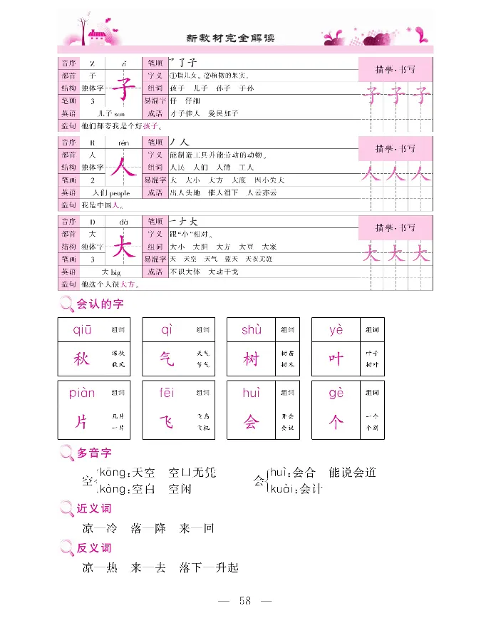 新教材完全解读语文1年级上_《教材全解》小学1-6年级_《新教材完全解读》_小学语文