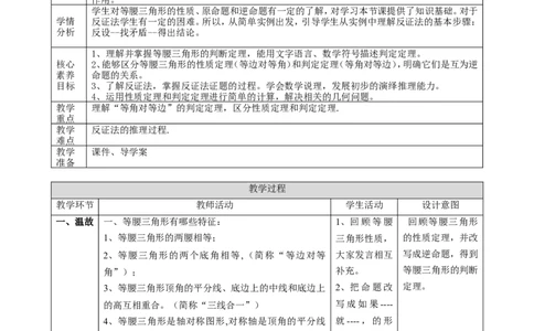 1.2.2等腰三角形的判断教学计划_北师大初中数学_8下-北师大版初中数学_2026春新版_第二套-东方_01.北师大数学8下第2套课件+教案+单元设计26春更新中