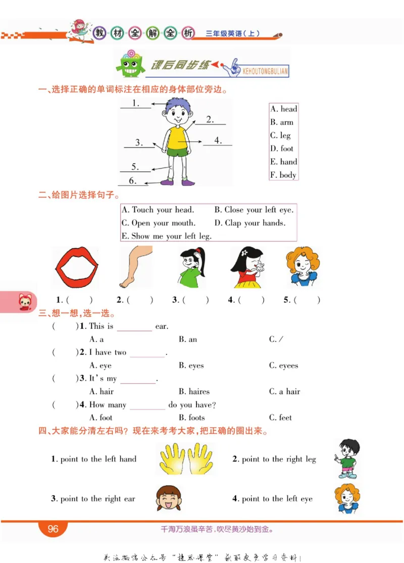 小学教材全解全析三年级上册英语冀教版_《教材全解》小学1-6年级_《小学教材全解全析》_1-6年级上册_英语