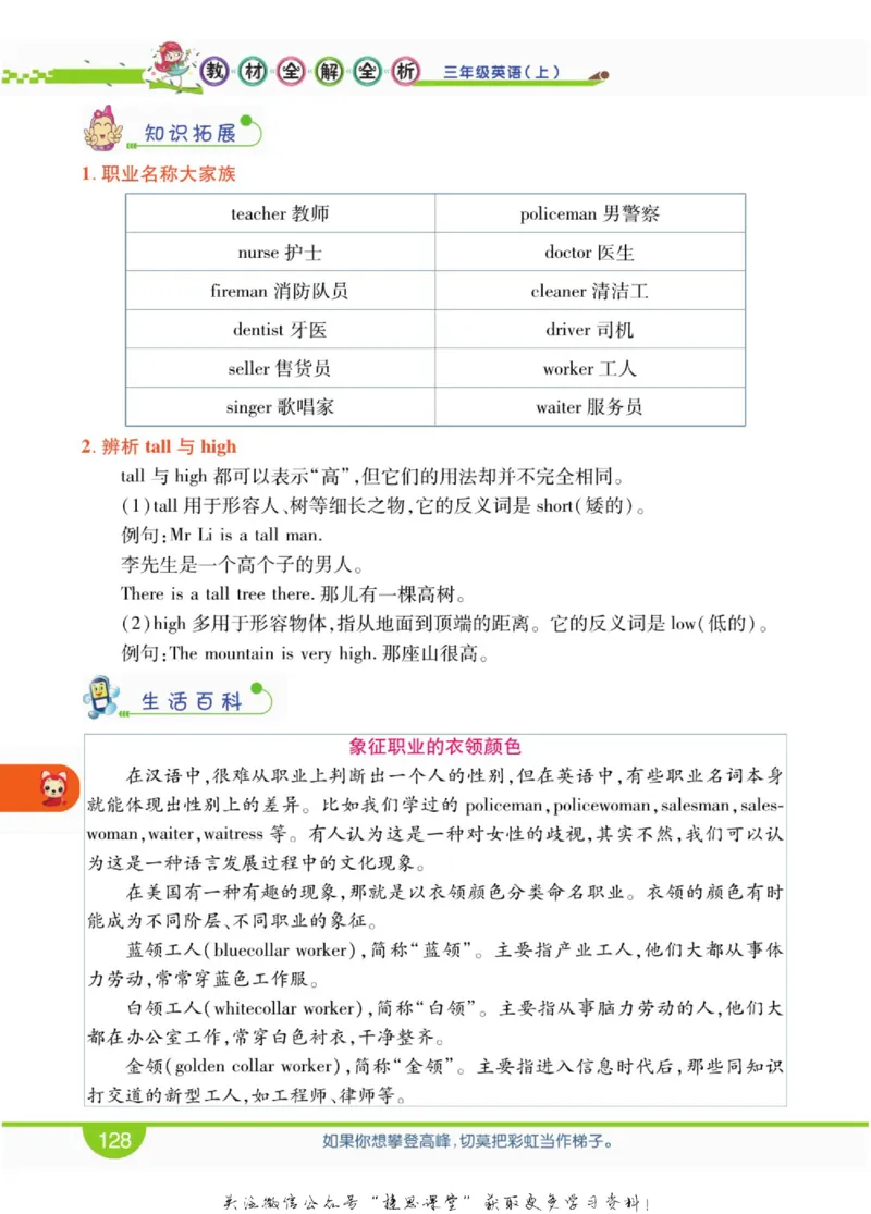 小学教材全解全析三年级上册英语冀教版_《教材全解》小学1-6年级_《小学教材全解全析》_1-6年级上册_英语