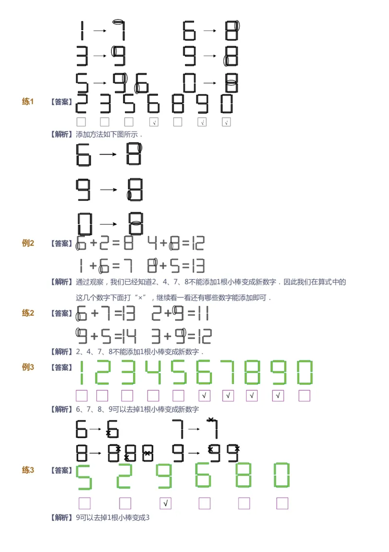 课本+自我巩固+课堂落实（答案）_《爱学习》小学初中数学和奥数资料_高斯数学爱学习课件_3奥数思维突破_高斯爱学习思维突破奥数1-6阶四季版12年级_1年级思维突破春秋寒暑课件