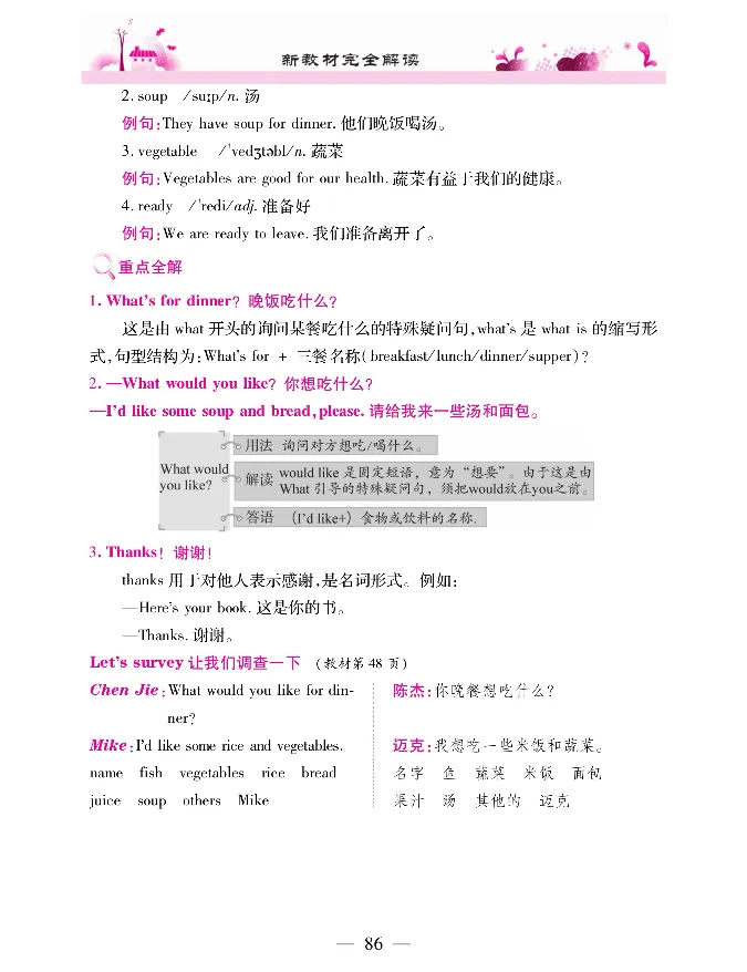 新教材完全解读人教pep英语4年级上_《教材全解》小学1-6年级_《新教材完全解读》_小学英语