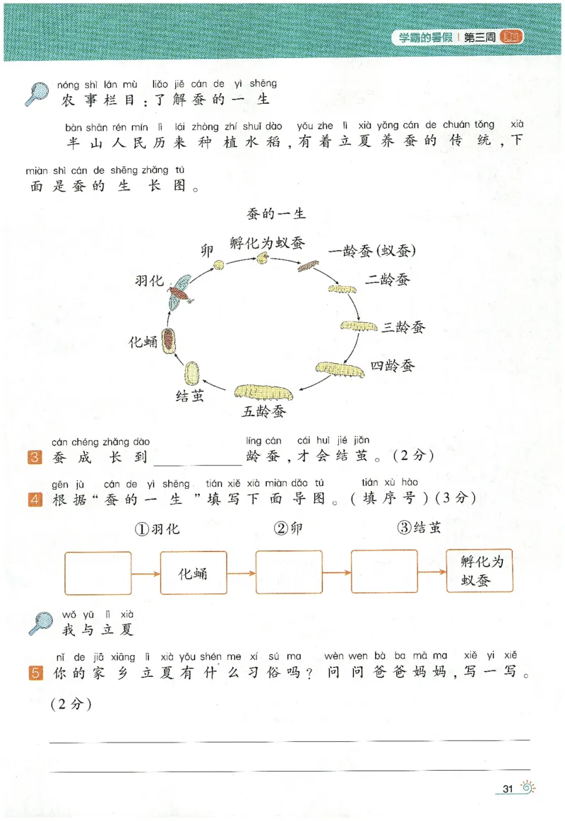 语文（一升二）学霸的暑假语文阅读集训25年_25年1-6年级语文《学霸暑假语文阅读集训》