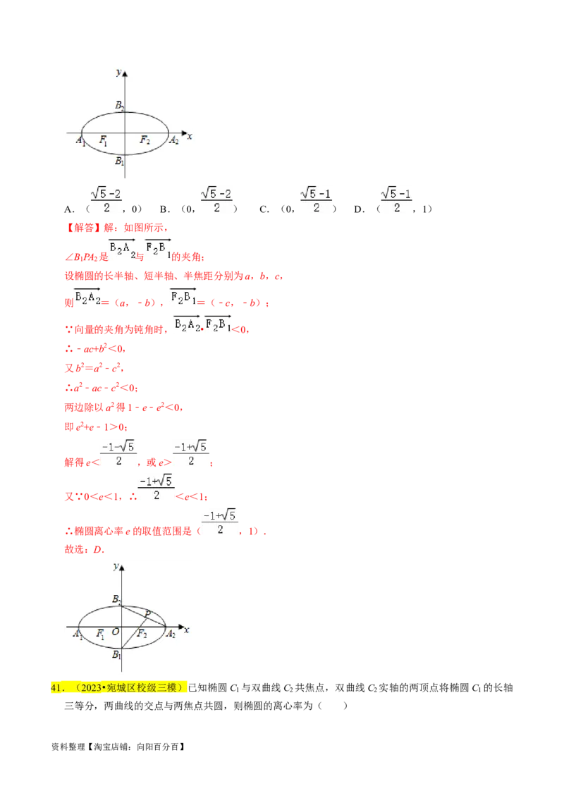 专题12椭圆（解析版）_02高考数学_新高考复习资料_2024年新高考资料_专项复习资料_完2023年高考真题题源解密（新高考）