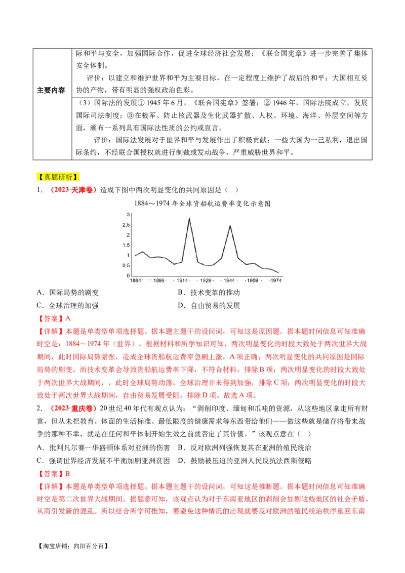 专题13世界大战与世界格局的演变（讲义）（解析版）_07高考历史_新高考复习资料_2024年新高考复习资料_二轮复习资料_2024年高考历史二轮复习讲练测（新教材新高考）_配套讲义