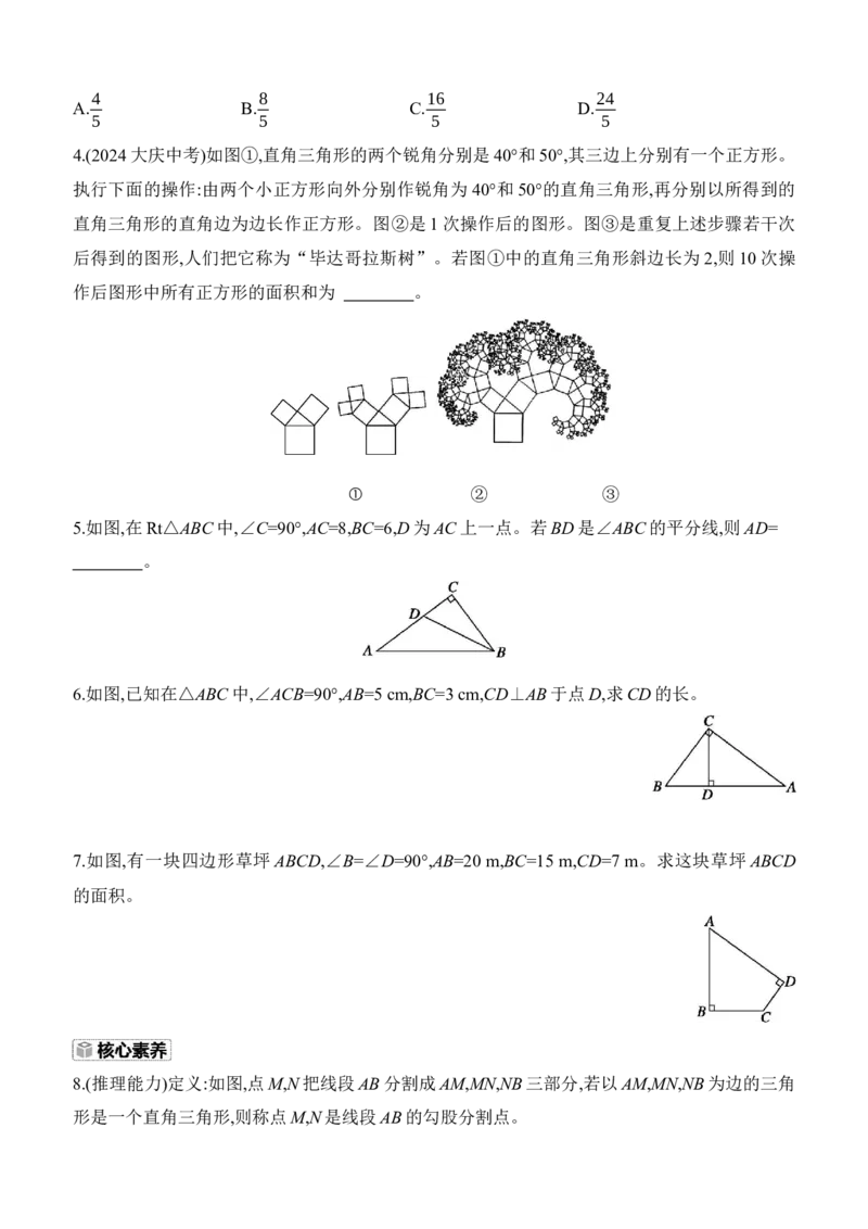1.1　探索勾股定理　第1课时　探索勾股定理_北师大初中数学_8上-北师大版初中数学_初中数学北师大8上-2025秋季新版_第二套推荐25_07习题试卷_同步练习_分层练习