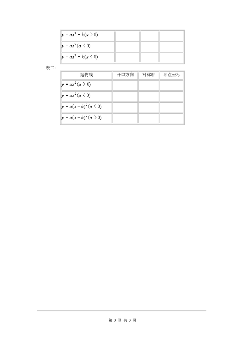 2.2第3课时二次函数y=a(x-h)2的图象与性质_北师大初中数学_9下-北师大版初中数学_04学案
