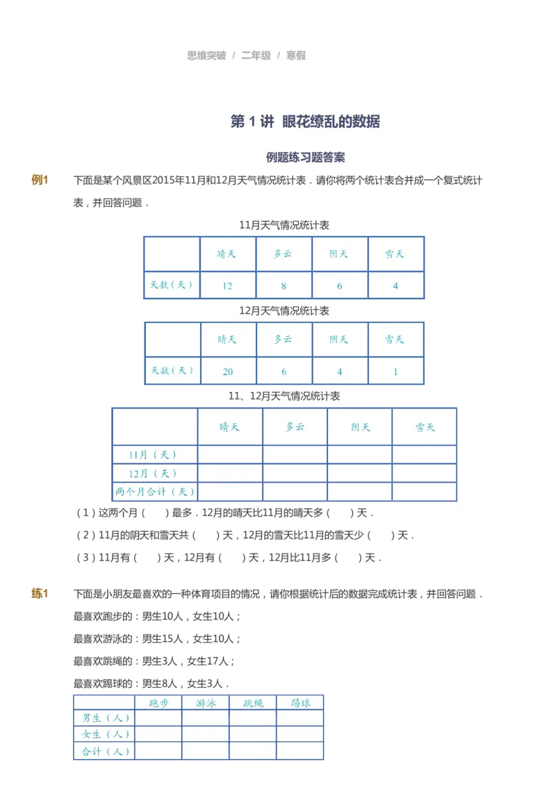 课本+自我巩固+课堂落实_《爱学习》小学初中数学和奥数资料_高斯数学爱学习课件_3奥数思维突破_高斯爱学习思维突破奥数1-6阶四季版12年级_2年级思维突破春秋寒暑课件