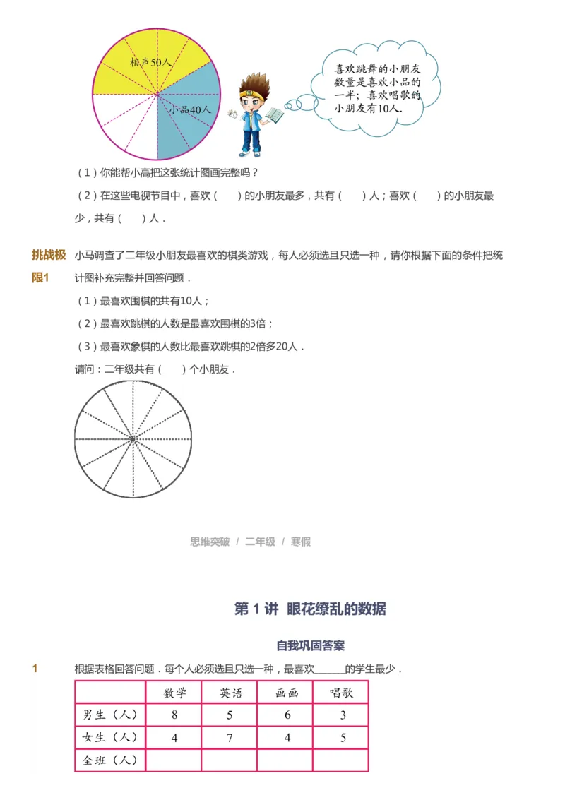 课本+自我巩固+课堂落实_《爱学习》小学初中数学和奥数资料_高斯数学爱学习课件_3奥数思维突破_高斯爱学习思维突破奥数1-6阶四季版12年级_2年级思维突破春秋寒暑课件