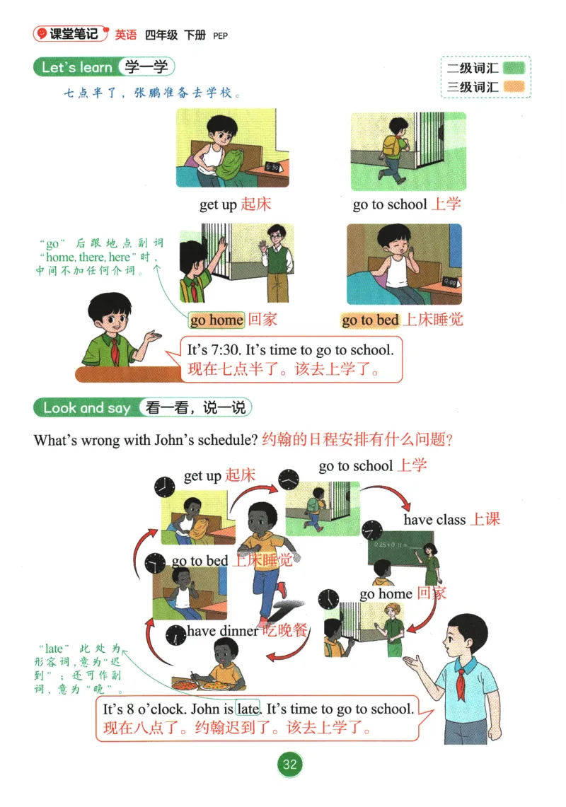 2026春《课堂笔记》英语PEP4下_4下-新英语人教PEP版（2026持续更新）_10英语笔记（全册）带音频