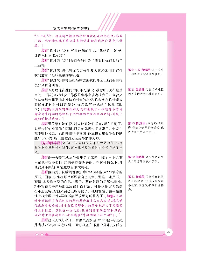 新教材完全解读语文6年级下_《教材全解》小学1-6年级_《新教材完全解读》_小学语文