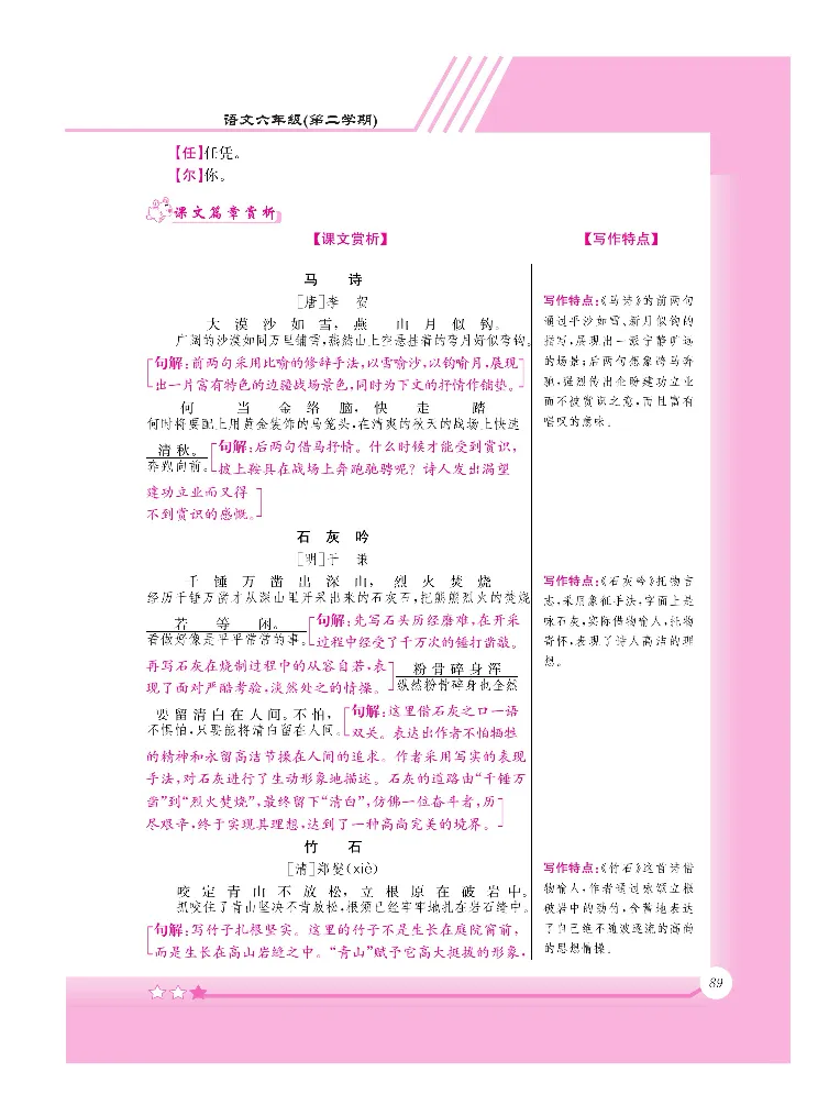 新教材完全解读语文6年级下_《教材全解》小学1-6年级_《新教材完全解读》_小学语文