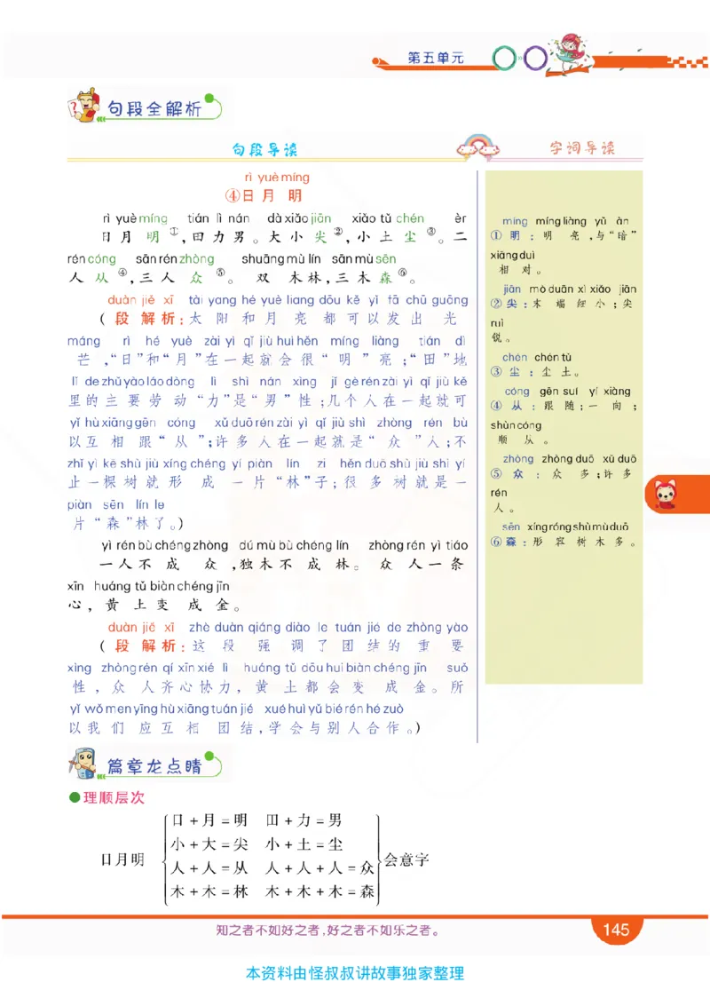 小学教材全解全析-语文1上_《教材全解》小学1-6年级_《小学教材全解全析》_1-6年级上册_语文