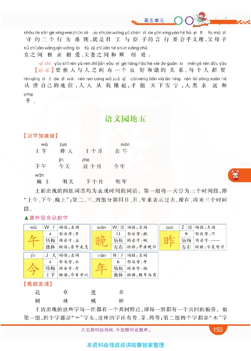 小学教材全解全析-语文1上_《教材全解》小学1-6年级_《小学教材全解全析》_1-6年级上册_语文