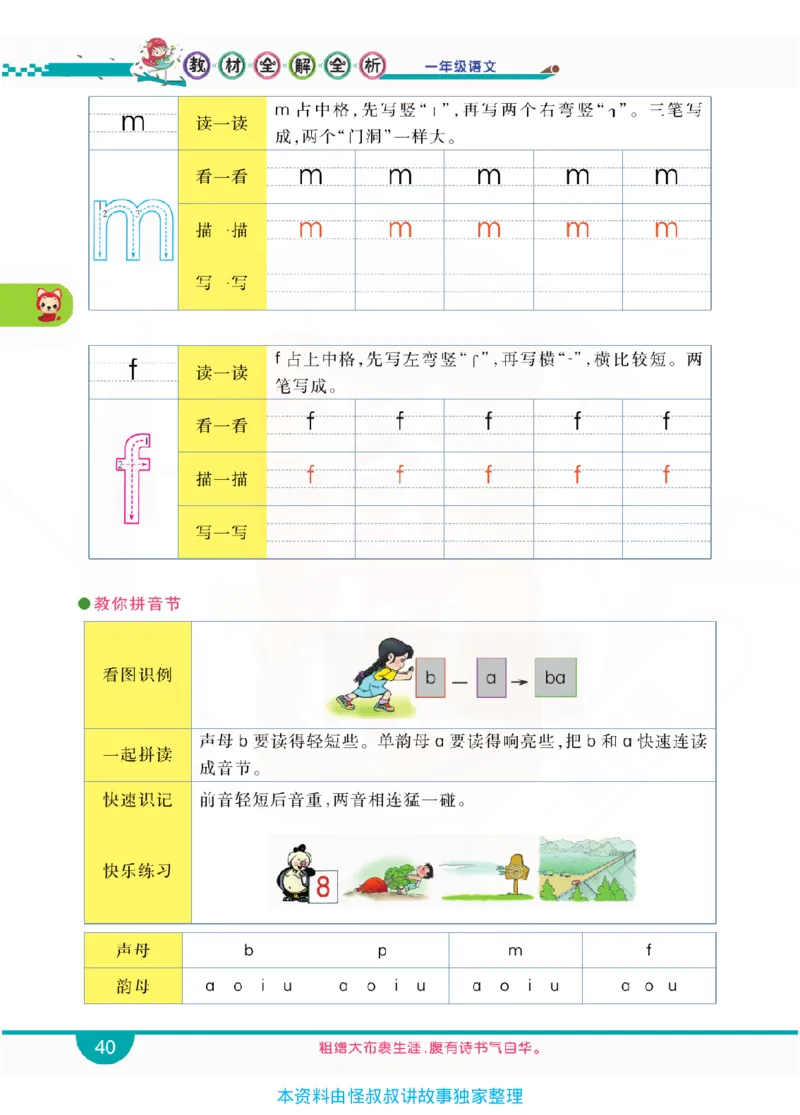 小学教材全解全析-语文1上_《教材全解》小学1-6年级_《小学教材全解全析》_1-6年级上册_语文